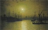 Nightfall down the Thames by John Atkinson Grimshaw